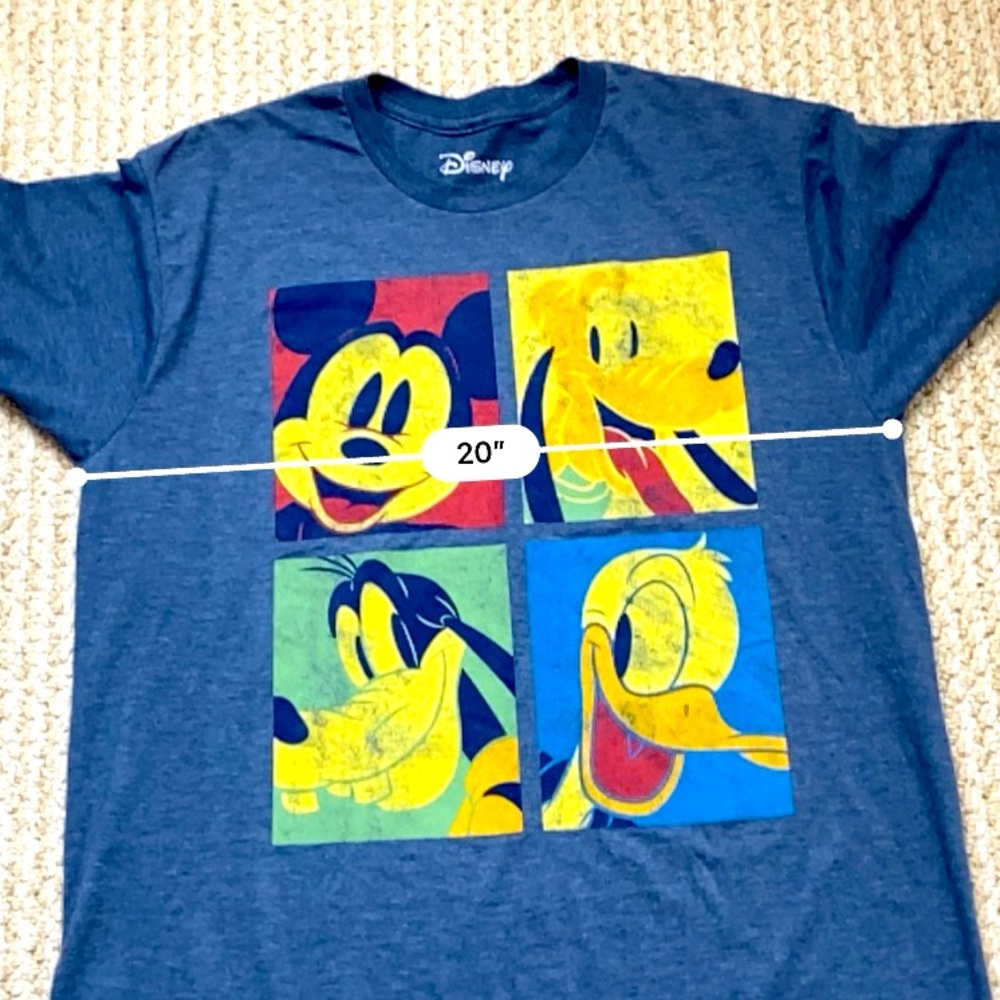 DISNEY | Unisex Mickey, Pluto, Goofy, Donald Duck T-shirt Medium - Picture 7 of 9